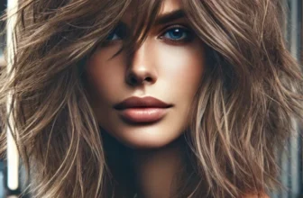 DALL·E 2024-08-11 00.55.03 - A trendy image of a woman with a shaggy layers haircut. The hair is styled in tousled, uneven layers that give it a voluminous, textured look. The bac