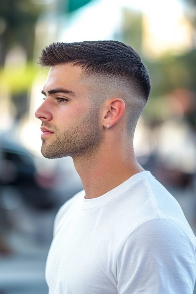Buzz Cut With Low Fade
