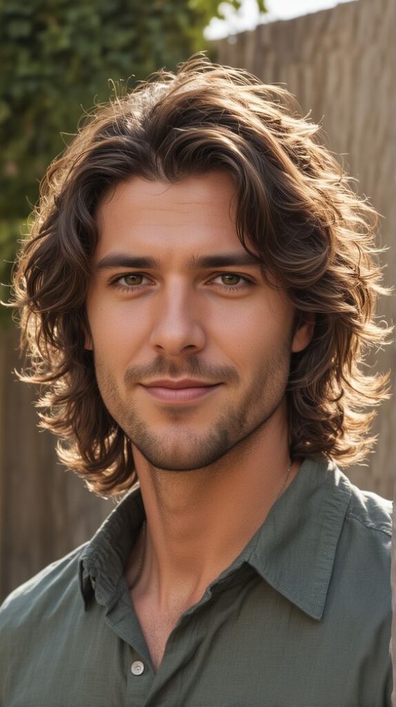 Layered Shag for Wavy Hair