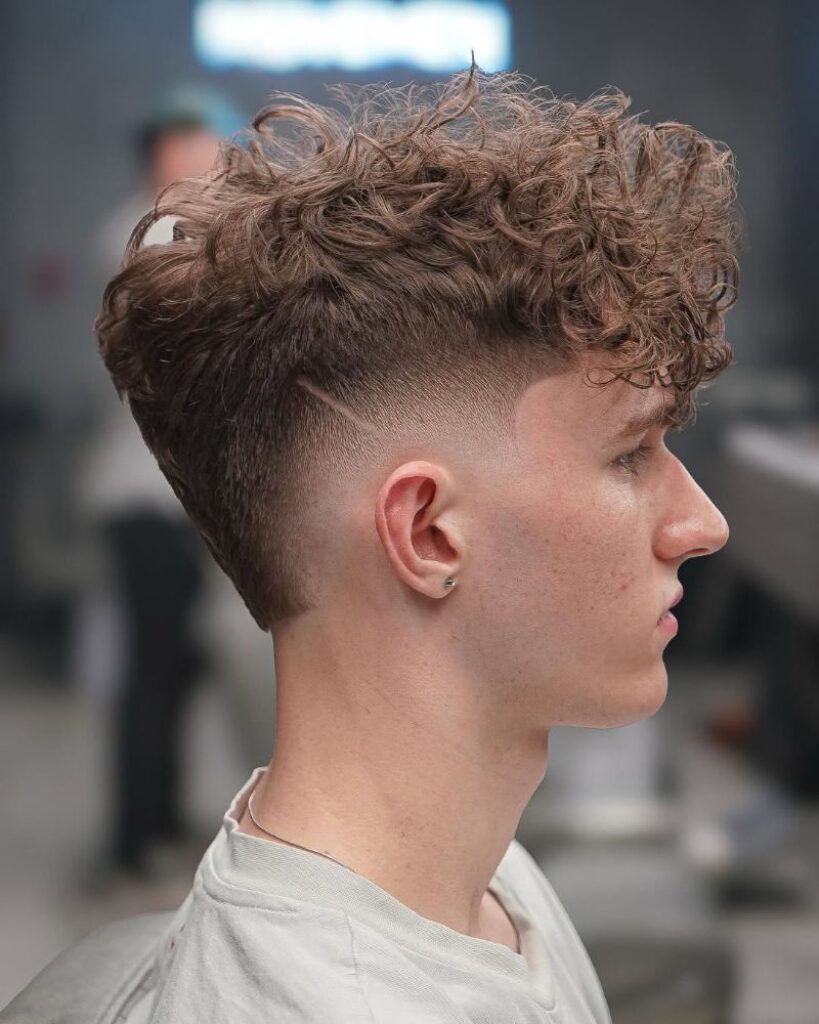 Curly Low Fade with Coils Defined
