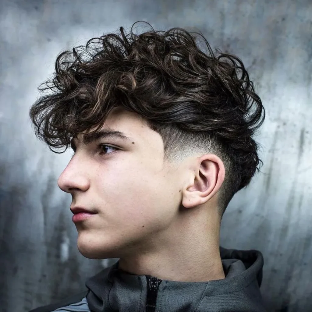 Long Wavy Hair with Low Fade