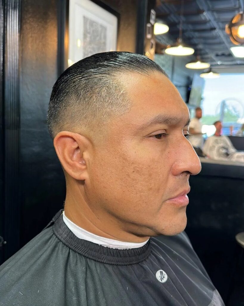 Slicked-Back Caesar Haircuts