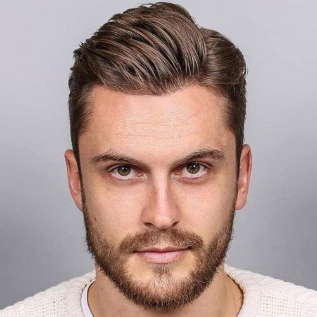 Side-Parted Wavy Hair