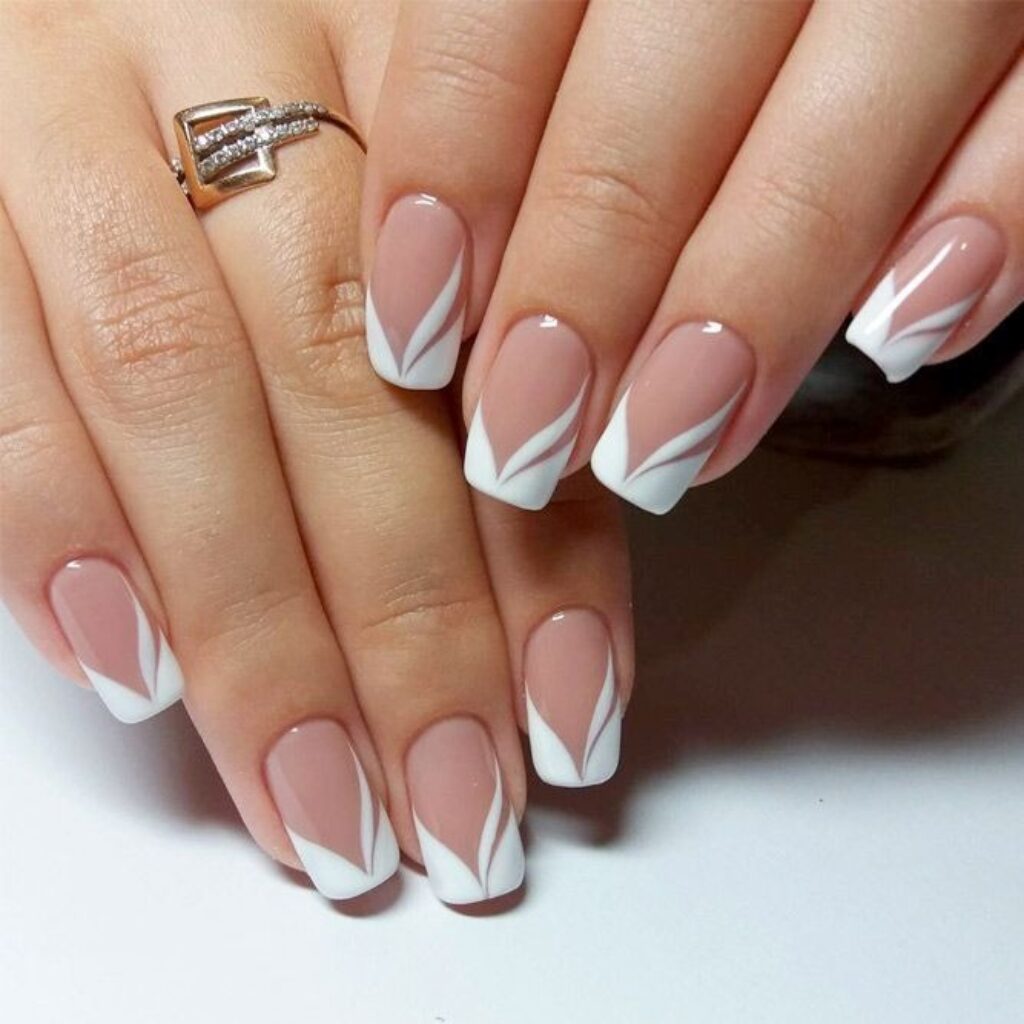 French Manicure with a Twist