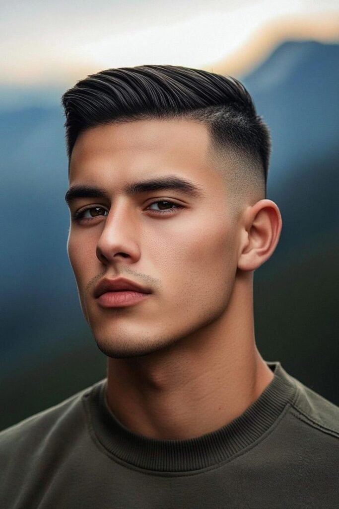 High Volume Top With Low Fade Haircuts for Men