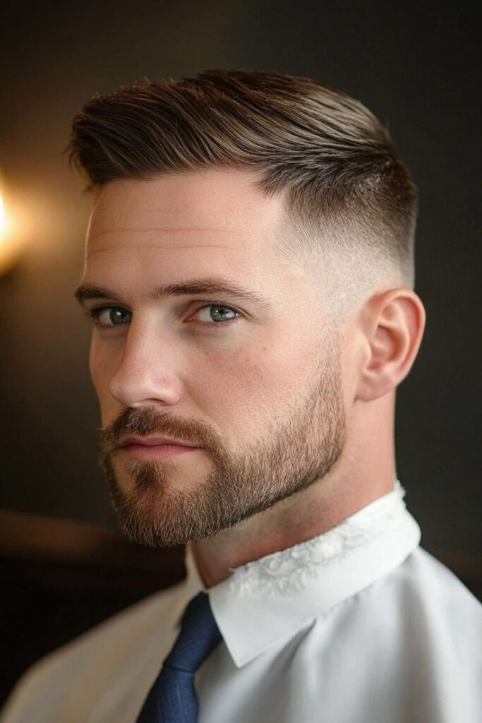 Low Fade Brush-Up Style Combination