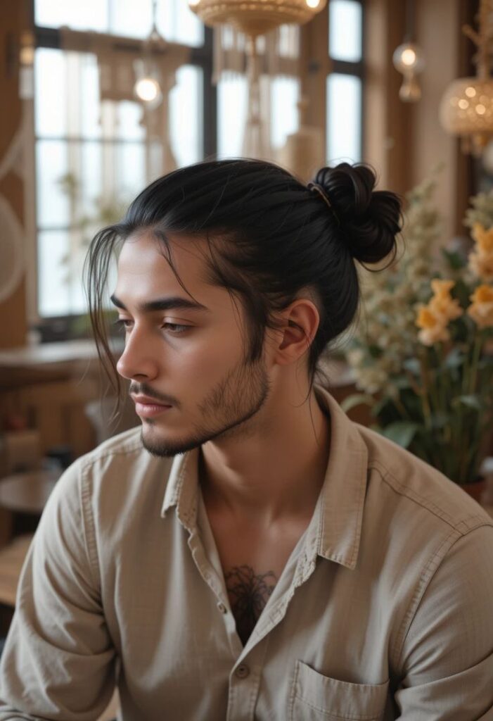 Wavy Man Bun