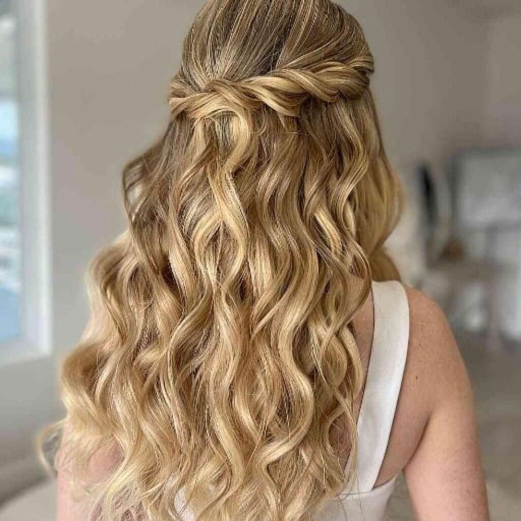 Half Up Half Down with Loose Curls