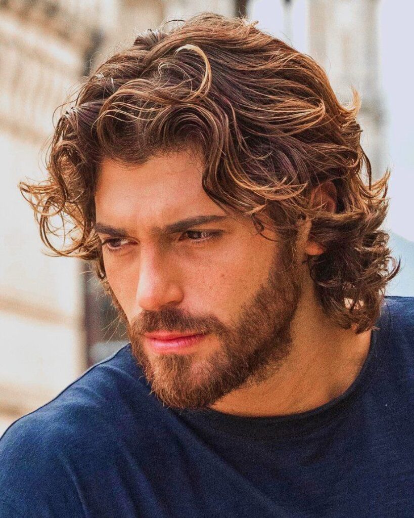 Long Wavy Hair with Beard