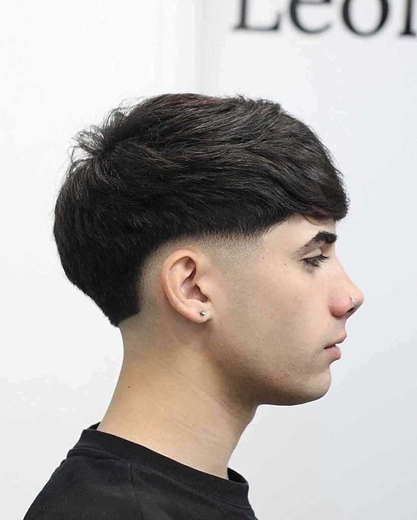 Caesar Cut With A Low Fade