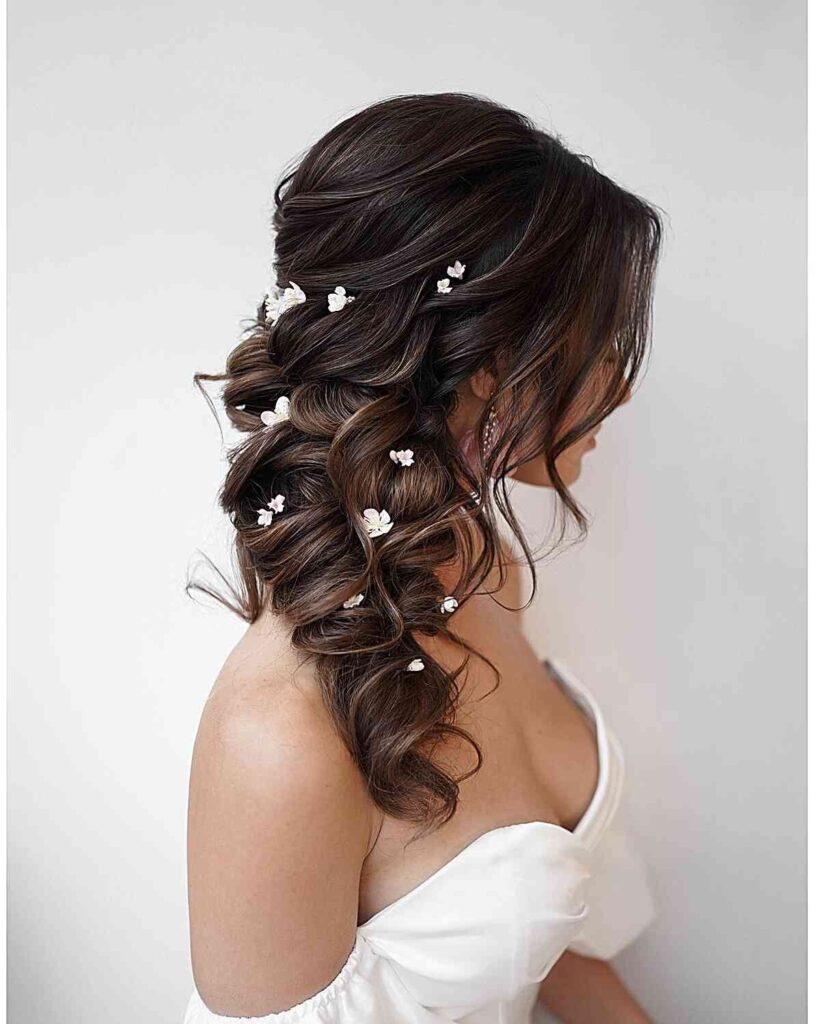 Soft Side-Swept Curls