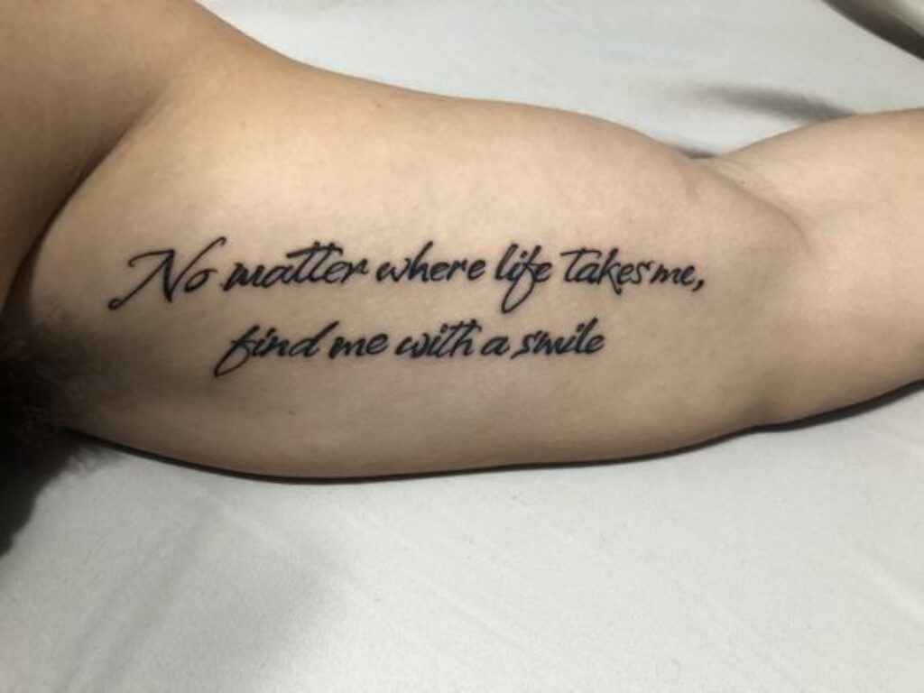 Bible Verse Bicep Tattoos for Men