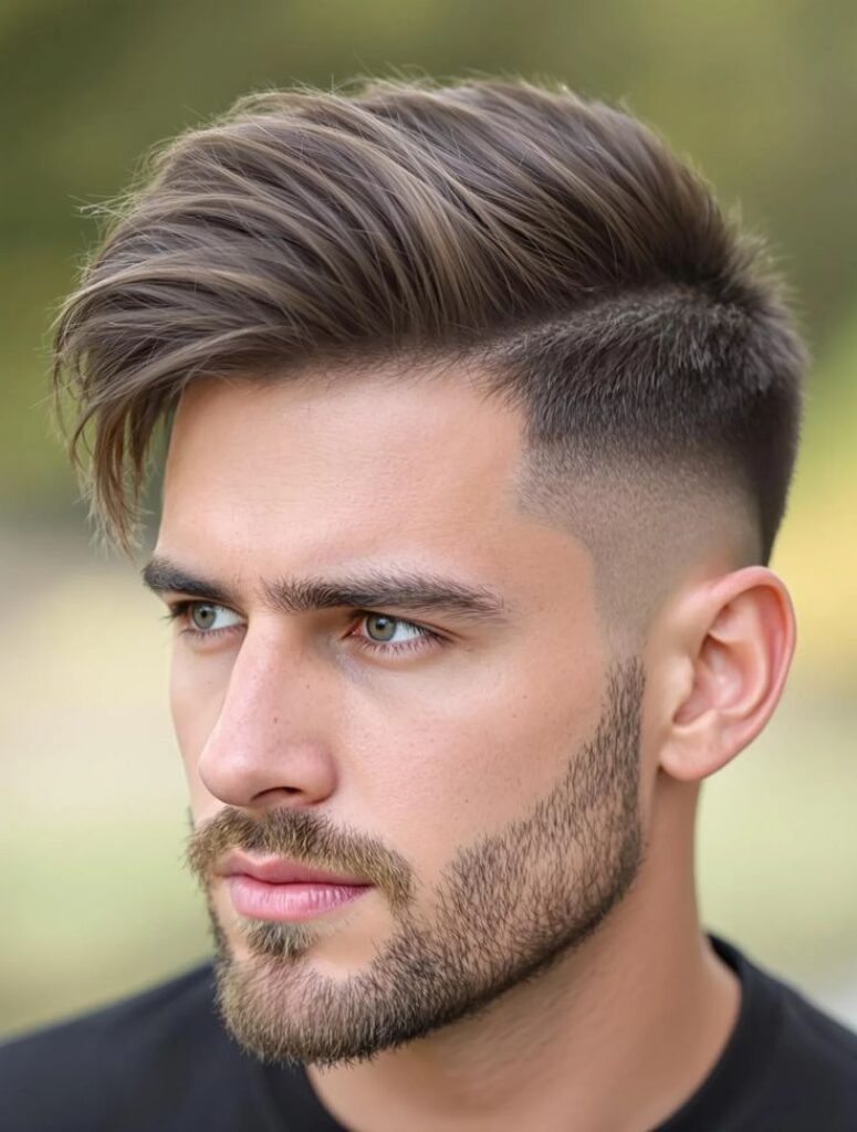 Low Taper Fade with Straight Hair