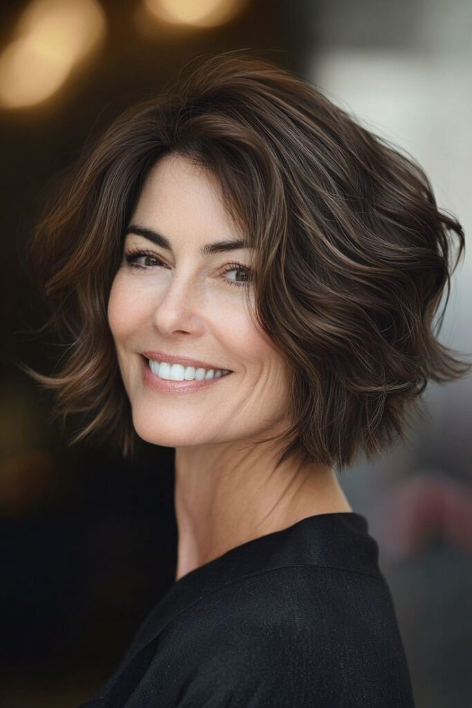 Asymmetrical Wavy Bob