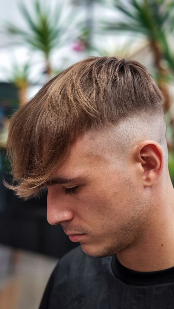 Long Hair with Low Taper Fade