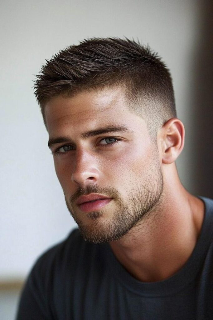 Crew Cut with a Low Taper