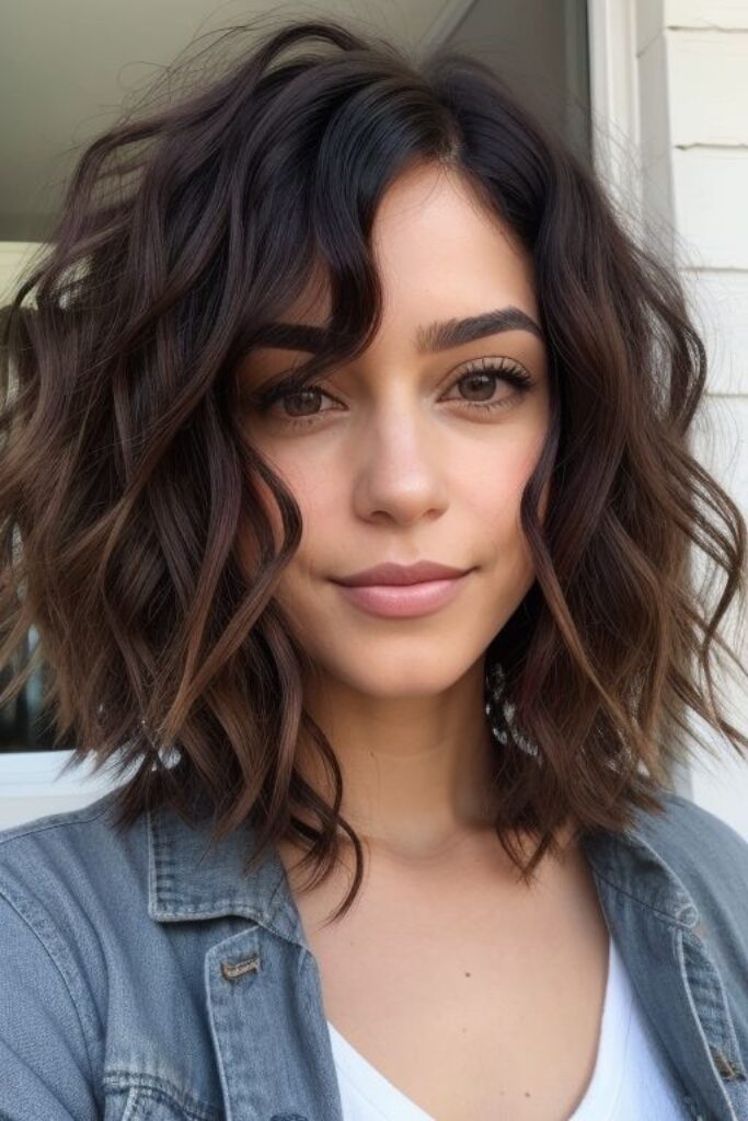 Jaw-Length Wavy Cut
