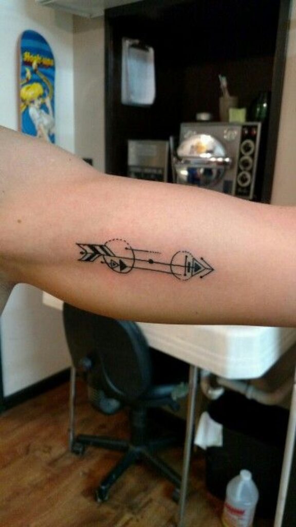 Arrow Bicep Tattoos for Men