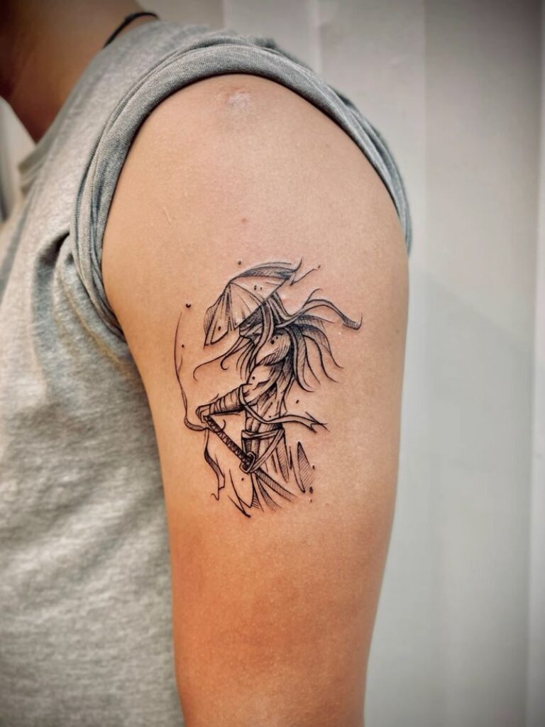 Simple Bicep Tattoos for Men