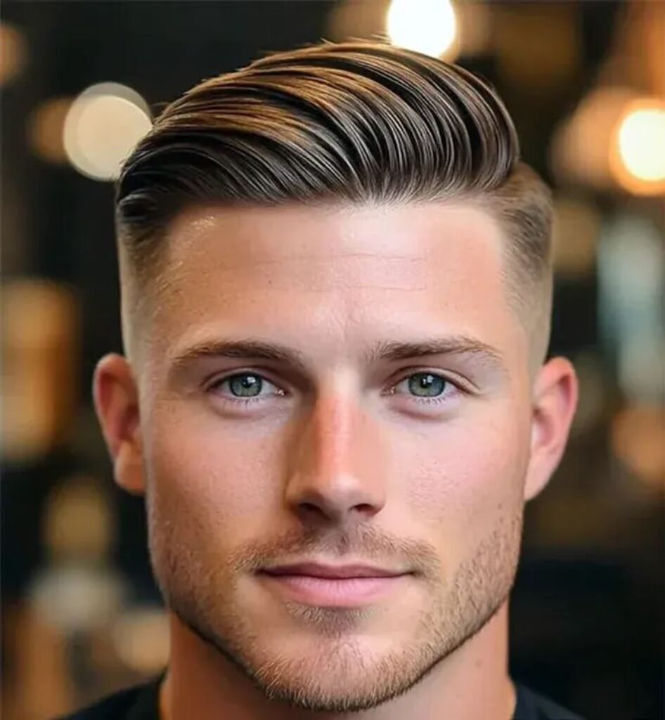  High Fade with Comb Over