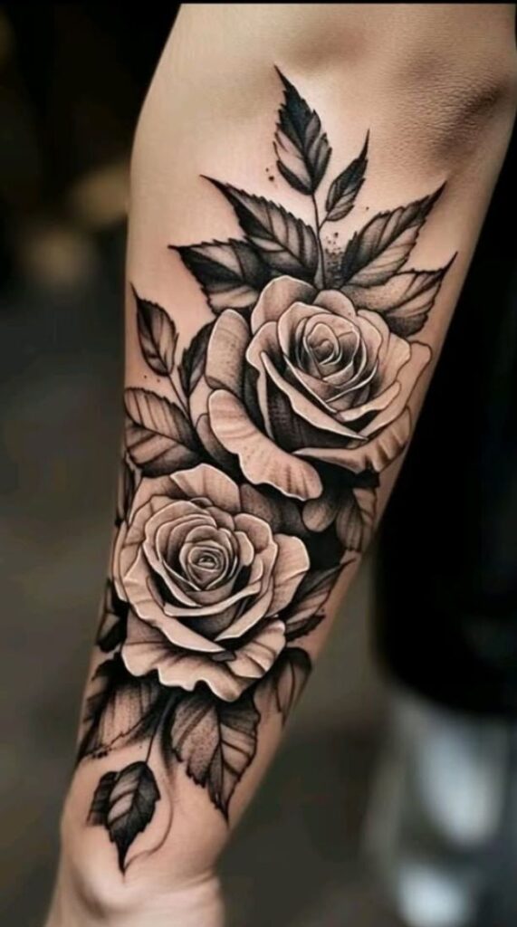 The Bold and Mysterious Black Rose Tattoo
