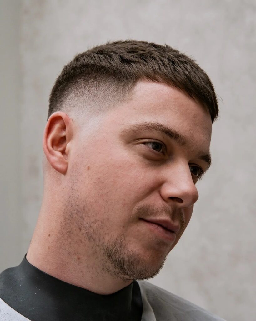 Buzz Cut with Low Taper Fade